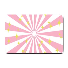 Hurak Pink Star Yellow Hole Sunlight Light Small Doormat  by Mariart