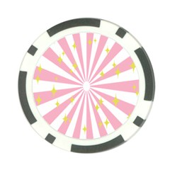 Hurak Pink Star Yellow Hole Sunlight Light Poker Chip Card Guard (10 Pack)