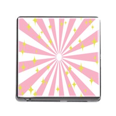 Hurak Pink Star Yellow Hole Sunlight Light Memory Card Reader (square)