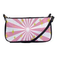 Hurak Pink Star Yellow Hole Sunlight Light Shoulder Clutch Bags by Mariart