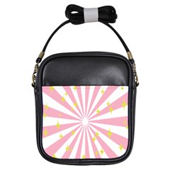 Hurak Pink Star Yellow Hole Sunlight Light Girls Sling Bags