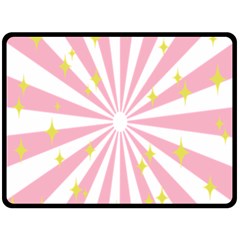 Hurak Pink Star Yellow Hole Sunlight Light Fleece Blanket (large)  by Mariart