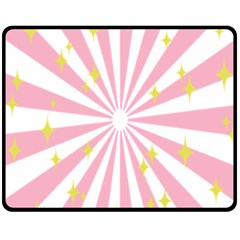 Hurak Pink Star Yellow Hole Sunlight Light Fleece Blanket (medium)  by Mariart