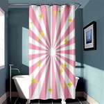 Hurak Pink Star Yellow Hole Sunlight Light Shower Curtain 36  x 72  (Stall)  Curtain(36 X72 ) - 33.26 x66.24  Curtain(36 X72 )