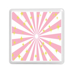 Hurak Pink Star Yellow Hole Sunlight Light Memory Card Reader (square)  by Mariart