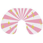 Hurak Pink Star Yellow Hole Sunlight Light Travel Neck Pillows Back