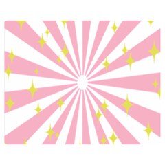 Hurak Pink Star Yellow Hole Sunlight Light Double Sided Flano Blanket (medium)  by Mariart