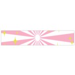 Hurak Pink Star Yellow Hole Sunlight Light Flano Scarf (Small) Front