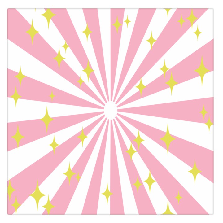 Hurak Pink Star Yellow Hole Sunlight Light Large Satin Scarf (Square)