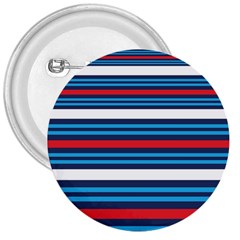 Martini Style Racing Tape Blue Red White 3  Buttons by Mariart