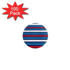 Martini Style Racing Tape Blue Red White 1  Mini Magnets (100 Pack)  by Mariart