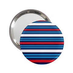 Martini Style Racing Tape Blue Red White 2 25  Handbag Mirrors by Mariart