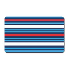 Martini Style Racing Tape Blue Red White Magnet (rectangular) by Mariart