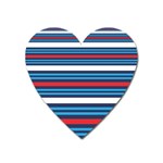 Martini Style Racing Tape Blue Red White Heart Magnet Front