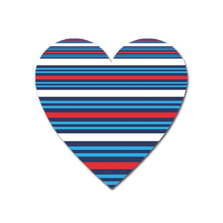 Martini Style Racing Tape Blue Red White Heart Magnet