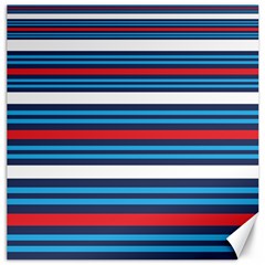 Martini Style Racing Tape Blue Red White Canvas 20  X 20   by Mariart