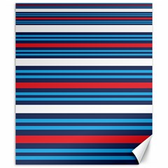 Martini Style Racing Tape Blue Red White Canvas 20  X 24   by Mariart