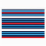 Martini Style Racing Tape Blue Red White Large Glasses Cloth (2-Side) Front