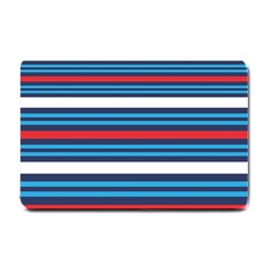 Martini Style Racing Tape Blue Red White Small Doormat  by Mariart