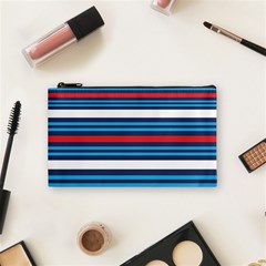 Martini Style Racing Tape Blue Red White Cosmetic Bag (small)  by Mariart