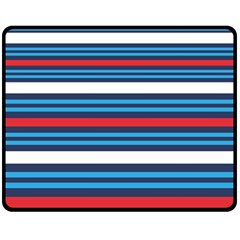 Martini Style Racing Tape Blue Red White Fleece Blanket (medium)  by Mariart