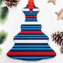 Martini Style Racing Tape Blue Red White Ornament (christmas Tree)  by Mariart