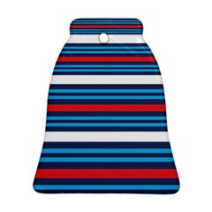 Martini Style Racing Tape Blue Red White Ornament (bell)