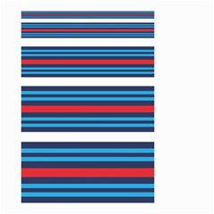 Martini Style Racing Tape Blue Red White Small Garden Flag (two Sides) by Mariart