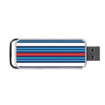 Martini Style Racing Tape Blue Red White Portable USB Flash (One Side) Front