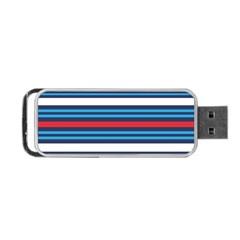 Martini Style Racing Tape Blue Red White Portable Usb Flash (two Sides) by Mariart