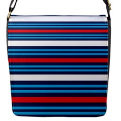 Martini Style Racing Tape Blue Red White Flap Messenger Bag (s) by Mariart