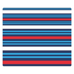 Martini Style Racing Tape Blue Red White Double Sided Flano Blanket (small)  by Mariart