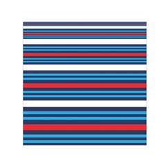 Martini Style Racing Tape Blue Red White Small Satin Scarf (square) by Mariart