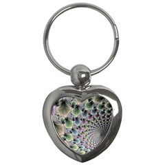 Beautiful Image Fractal Vortex Key Chains (heart)  by Simbadda