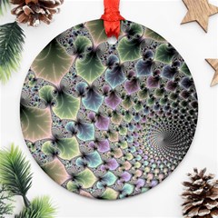 Beautiful Image Fractal Vortex Round Ornament (two Sides) by Simbadda