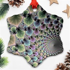 Beautiful Image Fractal Vortex Snowflake Ornament (two Sides) by Simbadda