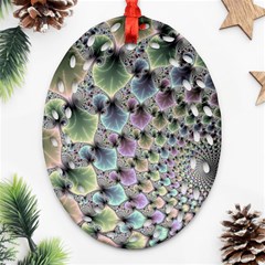 Beautiful Image Fractal Vortex Oval Filigree Ornament (two Sides) by Simbadda