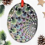 Beautiful Image Fractal Vortex Oval Filigree Ornament (Two Sides) Back