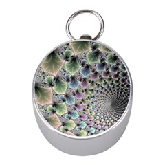 Beautiful Image Fractal Vortex Mini Silver Compasses by Simbadda