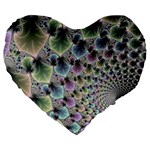 Beautiful Image Fractal Vortex Large 19  Premium Flano Heart Shape Cushions Front