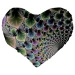 Beautiful Image Fractal Vortex Large 19  Premium Flano Heart Shape Cushions Back