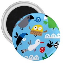 New Zealand Birds Close Fly Animals 3  Magnets by Mariart