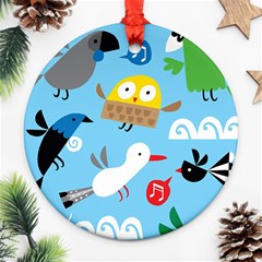 New Zealand Birds Close Fly Animals Ornament (round)