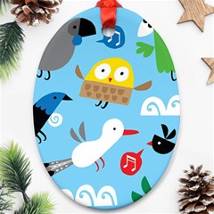 New Zealand Birds Close Fly Animals Ornament (oval) by Mariart