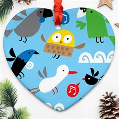 New Zealand Birds Close Fly Animals Ornament (heart)