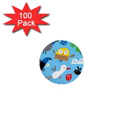 New Zealand Birds Close Fly Animals 1  Mini Buttons (100 Pack)  by Mariart