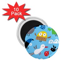 New Zealand Birds Close Fly Animals 1 75  Magnets (10 Pack) 