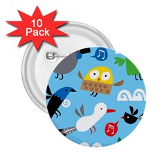 New Zealand Birds Close Fly Animals 2 25  Buttons (10 Pack) 