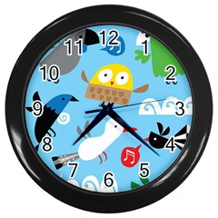 New Zealand Birds Close Fly Animals Wall Clocks (black) by Mariart