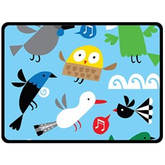 New Zealand Birds Close Fly Animals Fleece Blanket (large)  by Mariart